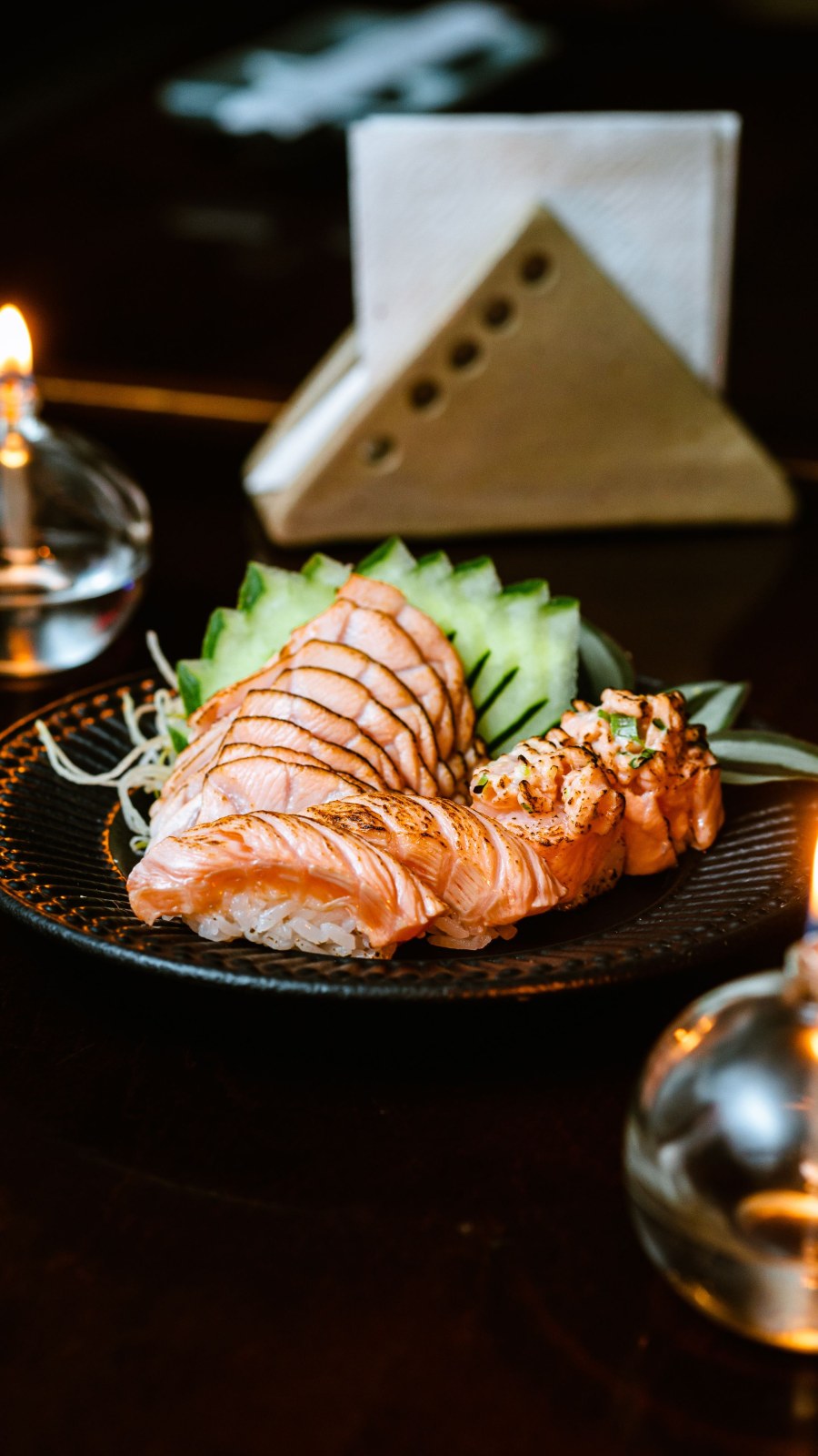 Japanese seafood plate.