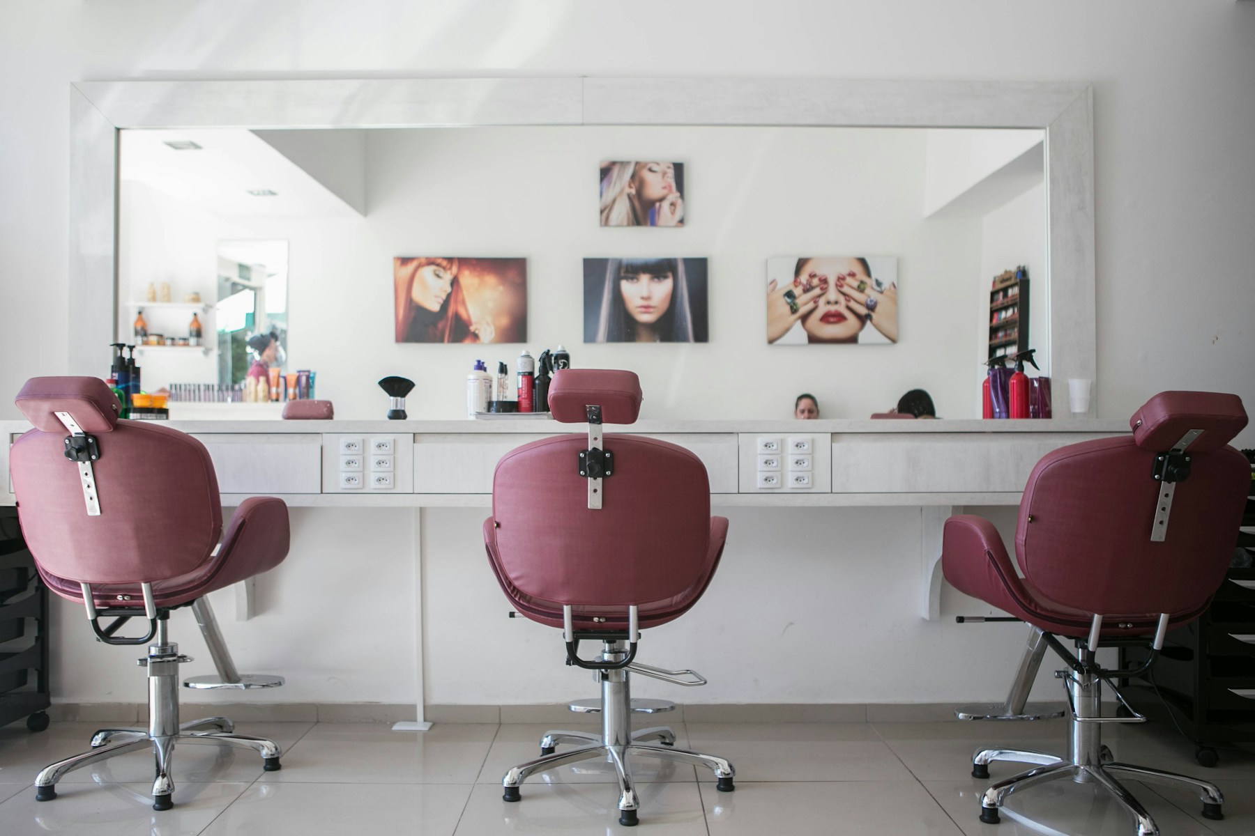 A bright, welcoming salon space