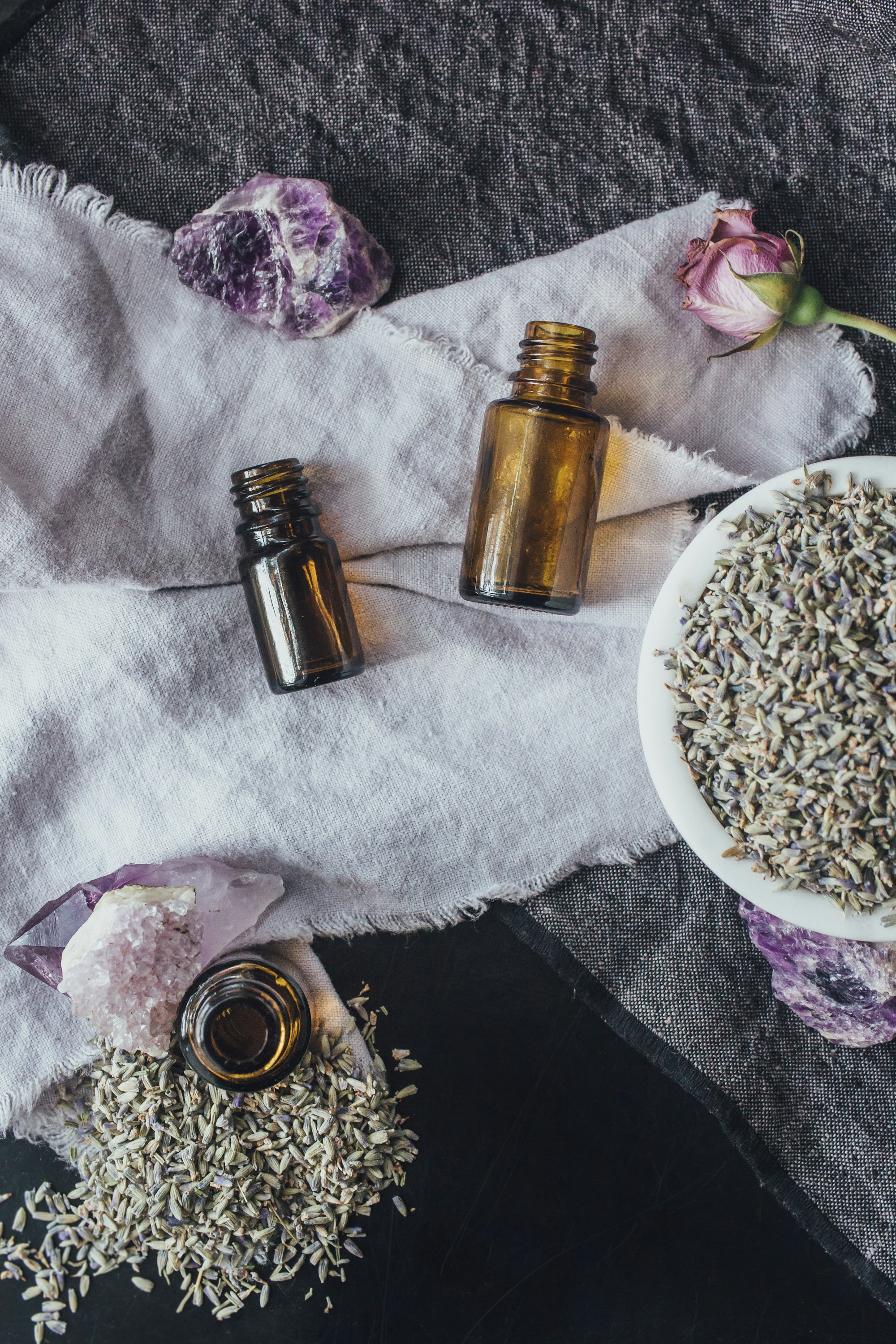 Botanical oils, lavender and thoughtful beauty details